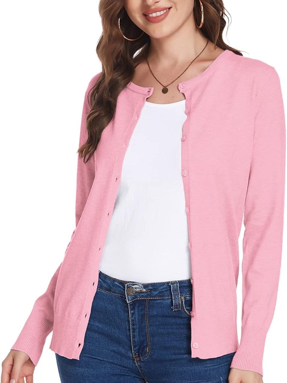 Halife women’s light pink button down cardigan size XL